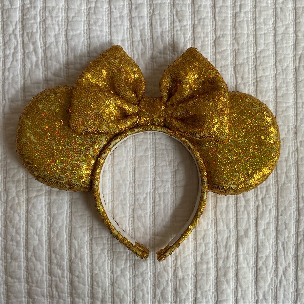 Gold Sequin Disney Minnie Ears